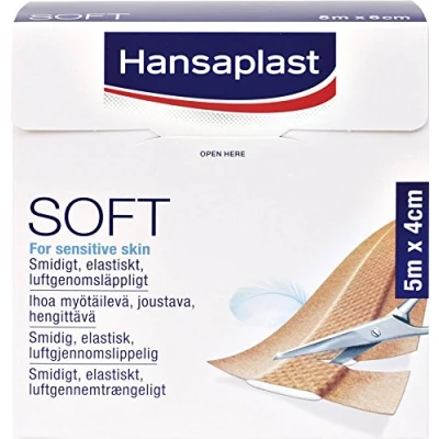 Immagine di No Name (foreign brand) 1556526 Hansaplast SOFT Pflaster (L x B) 5 m 4 cm
