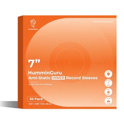Immagine di buste per dischi in vinile HumminGuru: interne vinile, esterne, custodie (Maniche rotonde, 7)