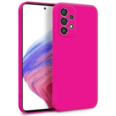 Immagine di MyGadget Cover per Samsung Galaxy A53 5G Custodia in Silicone Morbido a Doppio Strato Case con Protezione Fotocamera &amp; Fodera Interna Antigraffio Magenta Rosso
