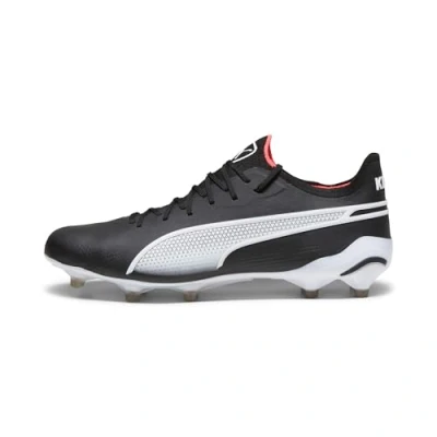 Immagine di Puma KING Ultimate FG/AG Scarpe da calcetto con tacchetti, Uomo, Taglia: 45, Black white fire orchid Tessuto / sintetico