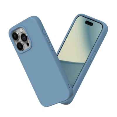 Immagine di RhinoShield Case Compatible with [iPhone 15 Pro Max] SolidSuit Shock Absorbent Slim Design Protective Cover Premium Matte Finish 3.5M / 11ft Drop Protection Tide Blue