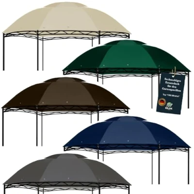 Immagine di freigarten.de Tetto di ricambio per gazebo Ø 350 [cm] Impermeabile Materiale: Panama PCV Soft 370 g/m² extra forte modello 4
