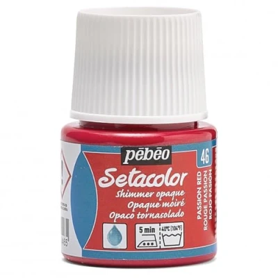 Immagine di Pébéo 295046 Colore ad Acquerello Setacolor Opaco, 45 ml, Rosso Passione marezzato