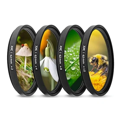 Immagine di JJC Kit di filtri macro ravvicinati da 62 mm (+2, 4, 8, 10) con custodia filtrante per Nikon Z5 Z50 Z6 II Z7 + NIKKOR Z 35 F/1.8 S Lens e altre fotocamere filettatura