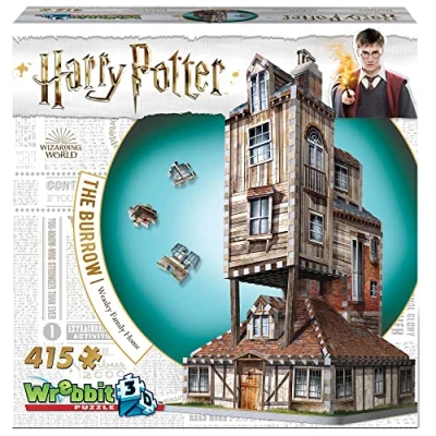 Immagine di Wrebbit3D, Harry Potter: The Burrow Weasley&#039;s Family Home (415pc), 3D Puzzle, Ages 14+
