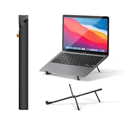 Immagine di Native Union Fold Laptop Stand Supporto Rialzato e Pieghevole Per Ulta Sottile Portatile Visione Ottimale ed Ergonomico MacBook da 13 a 16 Pollici, iPad 10 Pollici