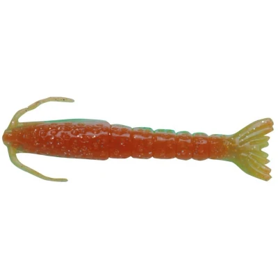 Immagine di Berkley Gulp! Saltwater Shrimp 4in Creature Bait (4 pezzi) Nuclear Chicken Shads