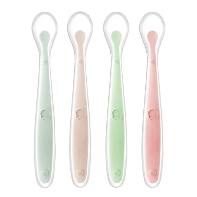Immagine di Tomedeks Cucchiaini In Silicone Per Neonati set Pappa Svezzamento Cucchiaio Cucchiaino Neonato Neonat (4)