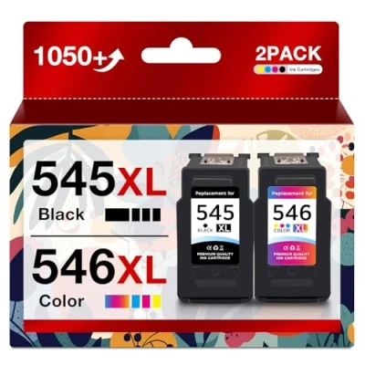 Immagine di PG 545XL CL 546XL Sostituzione per Canon 545 546 XL Cartucce d&#039;inchiostro Pixma MX495 MX490 iP2850 iP2840 MG2450 (1 Nero, 1 Tri colore)