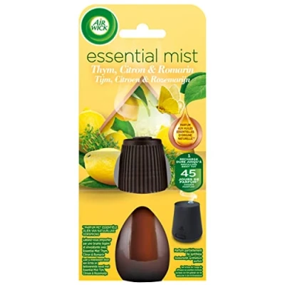 Immagine di Air Wick Set di 3 ricariche per diffusore oli essenziali Mist, fragranza timo, limone e rosmarino, 20 ml