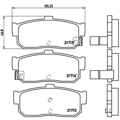Immagine di BREMBO P 56 029 Kit pastiglie freno con segnalatore acustico usura senza accessori NISSAN: ALMERA II Hatchback, 2 Limousine, 1 Hatchback
