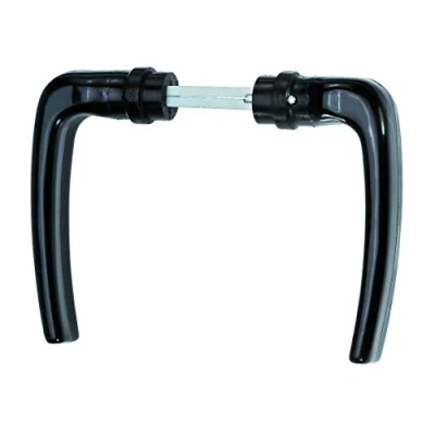 Immagine di Alberts 654047 Maniglia, per cancelli con griglia ondulata, alluminio, anodizzato nero, Distanza 50 mm, Larghezza 115 mm