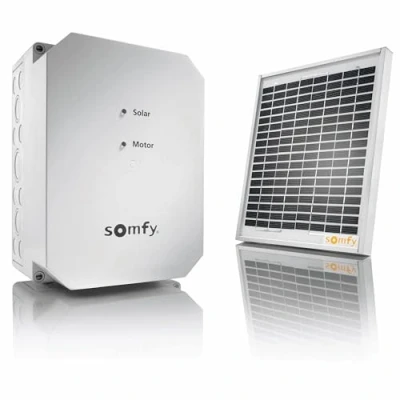 Immagine di Somfy 2400961 Kit di energia solare Solarset Compatibile motore cancello o garage RTS