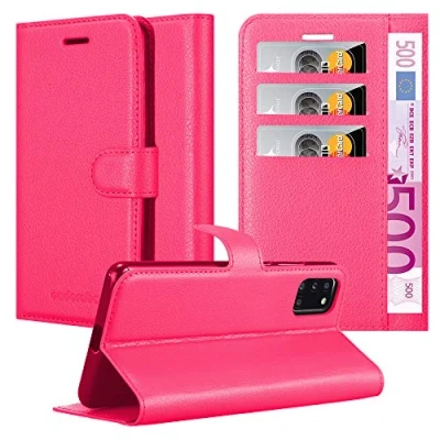 Immagine di Cadorabo Custodia Libro per Samsung Galaxy A31 in Rosa Vivo con Vani di Carte, Funzione Stand e Chiusura Magnetica Portafoglio Cover Case Wallet Book Etui Protezione