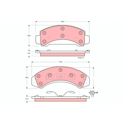 Immagine di TRW GDB4013 Kit pastiglie freno Non predisposto per contatto segnalazione usura FORD USA: Ranger Pick up