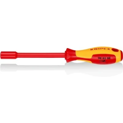 Immagine di Knipex Chiave a Bocca Esagonale con Impugnatura Giraviti Brunita, Isolante, in Materiale Bicomponente, Collaudato Vde 237 Mm 98 03 08