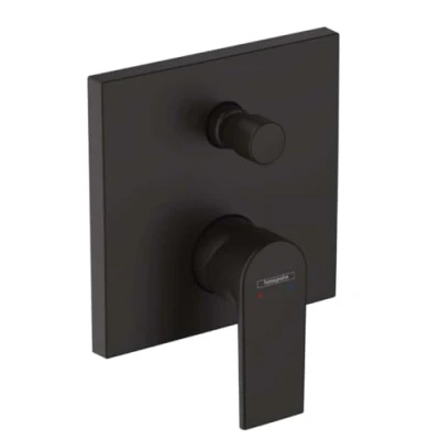 Immagine di hansgrohe Vernis Shape Miscelatore monocomando vasca ad incasso con valvola antiriflusso (EN1717), nero opaco, 71469670