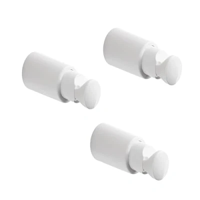 Immagine di 3 Mensole Supporto a muro per termosifoni scaldsasalviette e tubi orizzontali portata fino 90kg. Sistema Anti Sgancio avanzato massima sicurezza. Diametro da Ø15 28 mm bianco