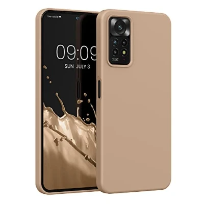 Immagine di kwmobile Cover per Xiaomi Redmi Note 11 Pro / (5G) 12 (4G) Custodia Back Case Smartphone in Silicone TPU Protezione Gommata caffè macchiato