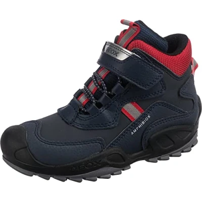 Immagine di Geox J New Savage Boy B A, Scarpe a Collo Alto Bambini e ragazzi, Navy Red, 33 EU