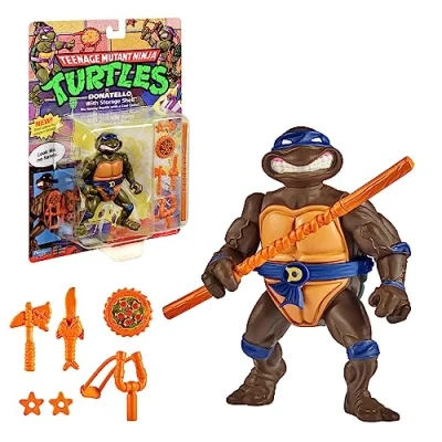 Immagine di Tartarughe Ninja, statuetta snodata 10 cm, figura classica della Donatello, giocattolo per bambini dai 4 anni, T00016