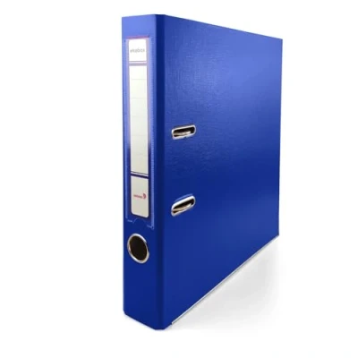 Immagine di Netuno 1 raccoglitore documenti blu a 2 anelli A4 dorso 5 cm raccoglitori in cartone ecologico riciclato per archivio ufficio faldoni portadocumenti registratori ad