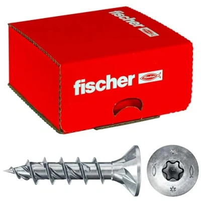 Immagine di Fischer Power Fast II 670351 Viti per truciolare 5 mm 30 Interno Esagonale rotondo, multidentato, TX, Torx, Impronta T Acciaio galvanizzato zinco