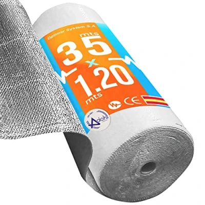 Immagine di Optimer System Isolante Termico Alte Temperature in Alluminio Pannelli Riflettenti per Caloriferi è Ignifugo Tubature 35m x 1,20cm
