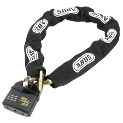 Immagine di ABUS Combinazione di Lucchetto e catena GRANIT Power Chain 37RK/80 14KS Black Loop a per moto rimorchi barche Livello sicurezza 20