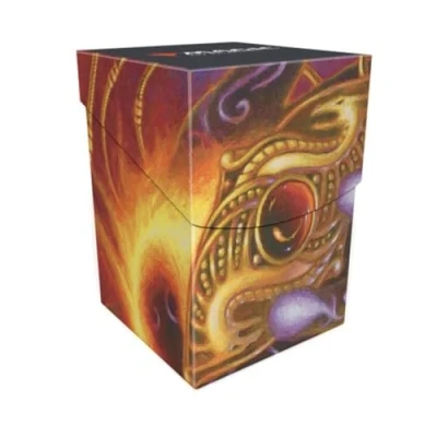 Immagine di Ultra Pro Modern Horizons 3 Ruby Medallion 100+ Deck Box® for Magic: The Gathering, Standard Size Organizer Doppia manica Protezione per carte Coperchio autobloccante Box