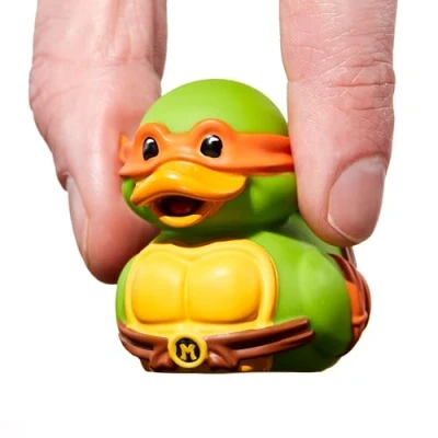 Immagine di TUBBZ Mini statuetta di anatra Michelangelo da collezione, in vinile, merchandising ufficiale TMNT Action TV, film e videogiochi