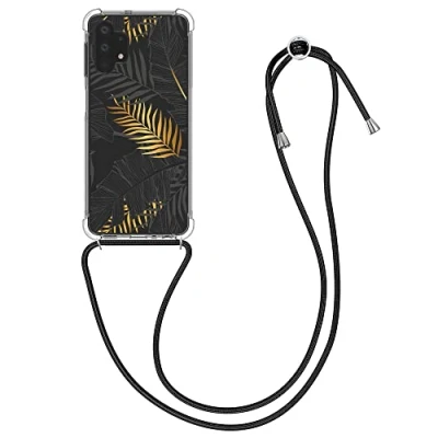 Immagine di kwmobile Custodia Compatibile con Samsung Galaxy A32 5G Cover Back Case in Silicone TPU Protezione Smartphone Cordino giallo/grigio/trasparente