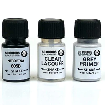 Immagine di SD COLORS nero ETNA 805B 805 Vernice per ritocchi, 15 ml, riparazione graffi e scheggiature, codice colore (vernice, primer lacca)