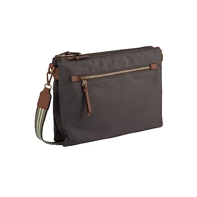 Immagine di camel active MIT Reissverschluss ÖFFNUNG AM Hauptfach Borsa a tracolla, Donna, Taglia: Medium, Dark grey