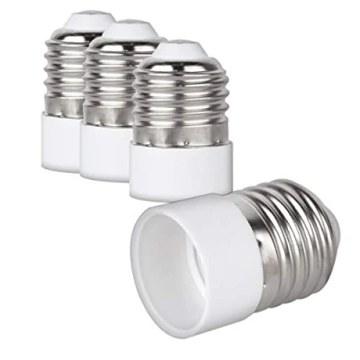 Immagine di kwmobile adattatore lampadina da E27 a E14 4x attacchi portalampada E 27 14 convertitore per lampadine alogene LED risparmio energetico