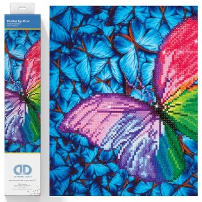 Immagine di DIAMOND DOTZ Intermediate, DD5, Flutter By Pittura, Kit per Principianti, Rosa, 30.5 x 30.5cm