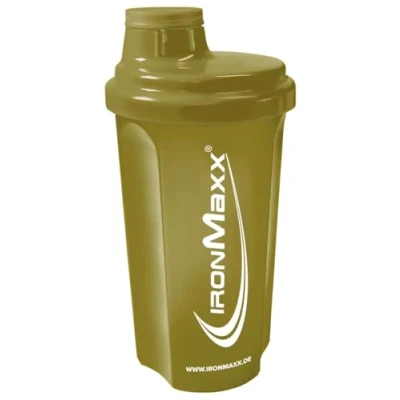 Immagine di IronMaxx Shaker Proteico Green Olive 700ml per proteine con tappo a vite, setaccio e scala graduata Resistente alle perdite, lavabile in lavastoviglie privo di ftalati BPA DEHP.