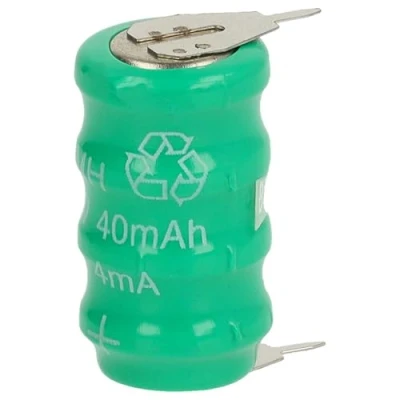 Immagine di vhbw NiMH Batteria a bottone di ricambio 2 pin tipo V40H 40mAh 4,8V compatibile con batterie modellismo, luci solari ecc.