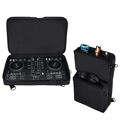 Immagine di Growalleter Custodia Protettiva da Viaggio per Pioneer DJ DDJ FLX4/DDJ 400/DDJ SB3 o Roland 202 Controller, Trasporto con Accessori e Tracolla Regolabile (per FLX4)