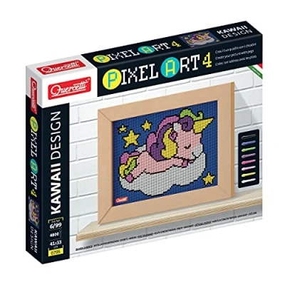 Immagine di Quercetti 0795 Pixel Art 4 TAV. Kawaii Unicorn, Multicolore,