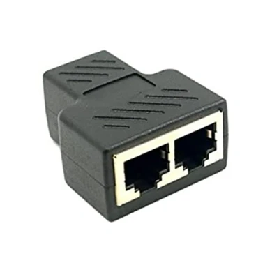 Immagine di ZOREI Splitter Ethernet 2 Porte, Sdoppia Cavo LAN, Sdoppiatore Ethernet, Connettore Adattatore RJ45 Femmina