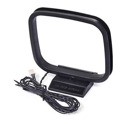 Immagine di Eightwood AM FM Loop Antenna 3 Pin Mini Connettore Compatibile con Sony HiFi Serie Sharp AV Ricevitore Radio Stereo System