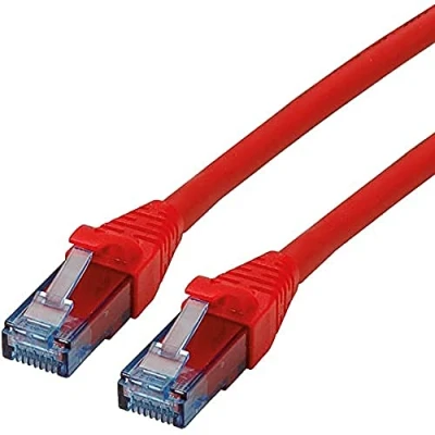 Immagine di Roline 21.15.2711 RJ45 cavo di rete, patch CAT 6A U/UTP 1.00 m Rosso (chiaro) non schermato, Privo alogeni, Ritardante fiamma 1 pz.