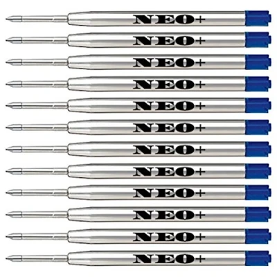 Immagine di Ricariche penna a sfera di qualità, economiche ma lunga durata, 12 pezzi, punto 0.7. Compatibile anche con la Parker. Ricarica G2 Style (12 x INCHIOSTRO BLU)