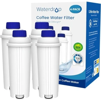 Immagine di Waterdrop Certificato TÜV SÜD Filtro Acqua per Macchina da Caffè, Compatibile con DELONGHI De&#039;Longhi DLS C002, 9310926, SER3017, ECAM ETAM EC800 (4)