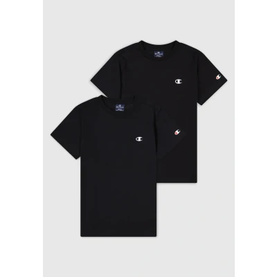 Immagine di Champion CREW NECK Unisex 2 PACK Tshirt basic per bambini, Taglia: 102/107, New black
