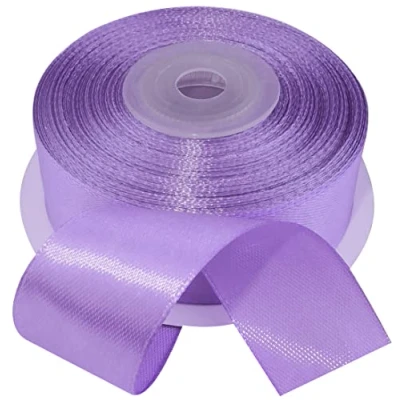 Immagine di AERZETIX C55656 Rotolo di nastro raso satinato 25mm x 25m colore lavanda striscia imballaggio regalo decorazione matrimonio compleanno festa in poliestere