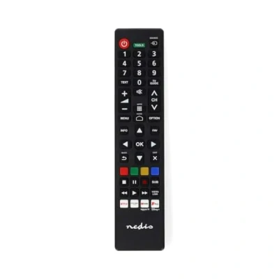 Immagine di Telecomando di ricambio adatto per: Panasonic/Sharp preprogrammato 1 dispositivo Disney + Button/Netflix Button/Rakuten TV Button/YouTube Button Infrarossi Nero
