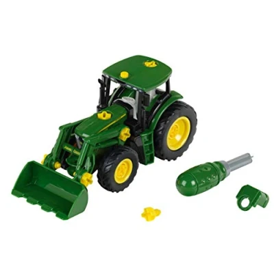 Immagine di Theo Klein 3903 Trattore John Deere, con Sollevatore Frontale e contrappeso, Singoli Pezzi smontabili, Dimensioni 24,5 cm x 9,5 12 cm, Giocattolo per Bambini a Partire dai 3 Anni