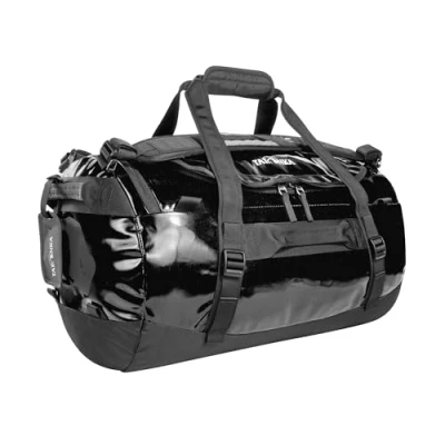 Immagine di Tatonka Barrel 45L borsa da viaggio impermeabile con funzione zaino, ampia apertura, fondo imbottito e chiusura lampo, Nero, 45 litri, Robusta spallacci riponibili